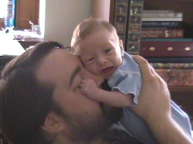 Daddy kisses!